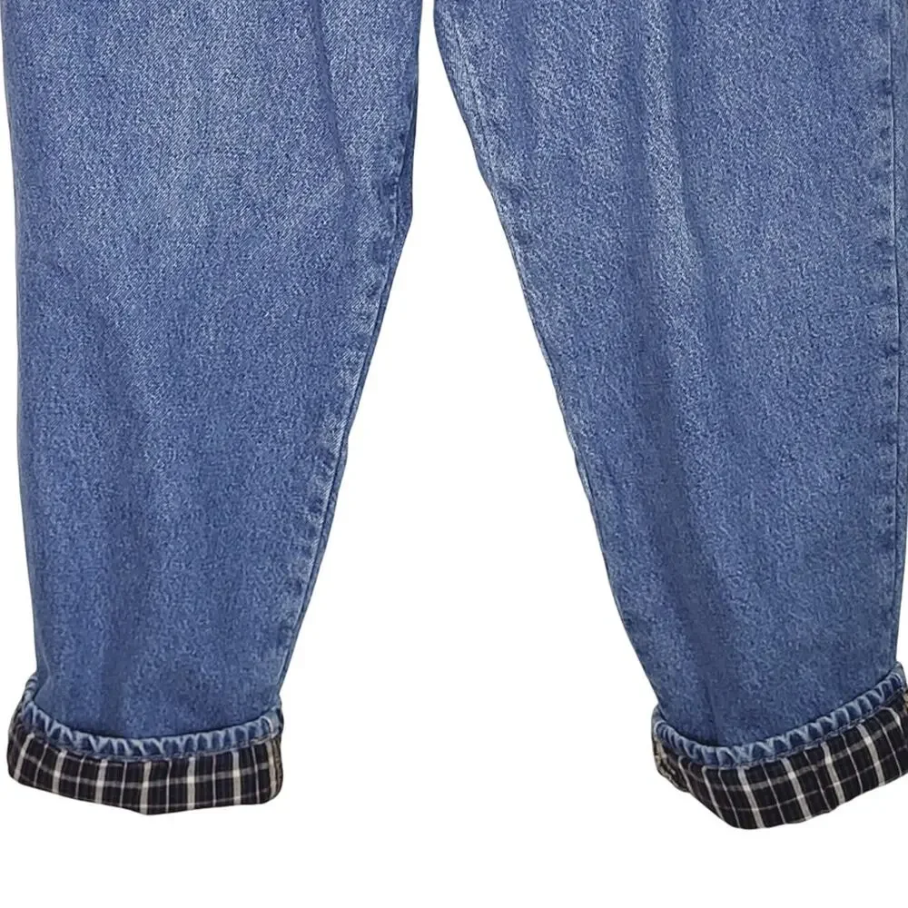 Vintage L.L. Bean Relaxed Fit Flannel Lined Jeans Size 36x30